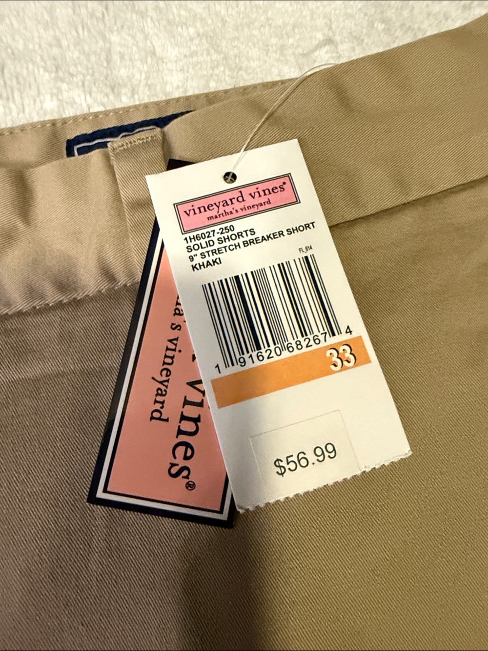 Vineyard Vines Men's Khaki Tan Shorts - Picture 2 of 4